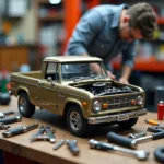 Miniatur Pickup Truck in einer Werkstatt