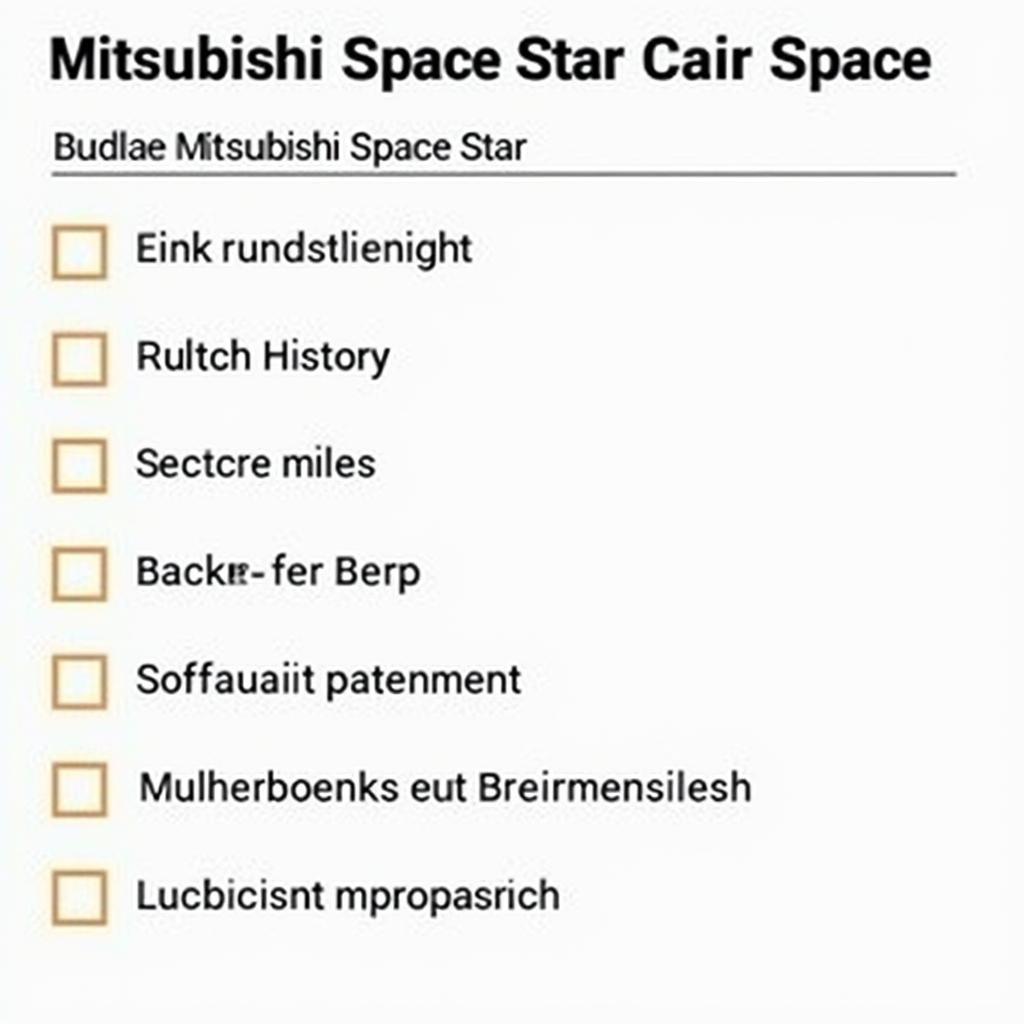 Checkliste für den Kauf eines gebrauchten Mitsubishi Space Star