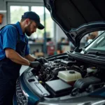 Motor Master in der Werkstatt