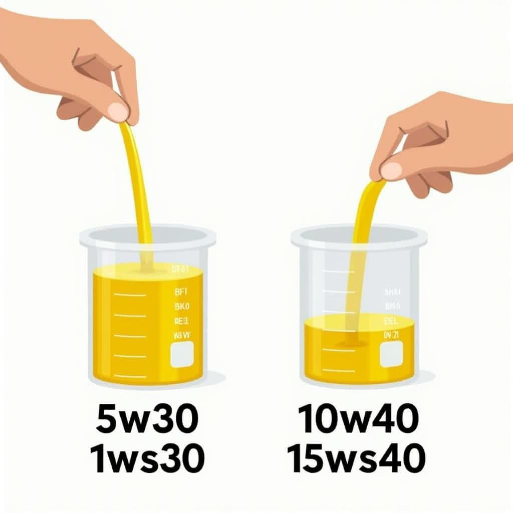 Motoröl Viskosität 5w30 vs. 10w40