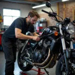 Motorrad Wartung Werkstatt