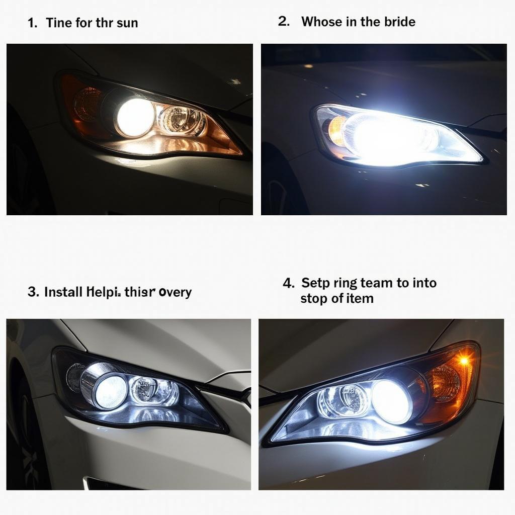 Step-by-step installation guide for Nighteye H7 LED headlights.