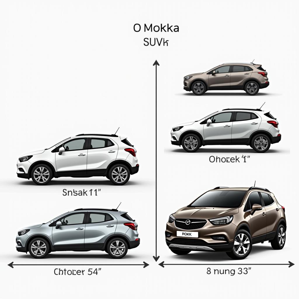 Opel Mokka Höhe im Vergleich zu anderen SUVs