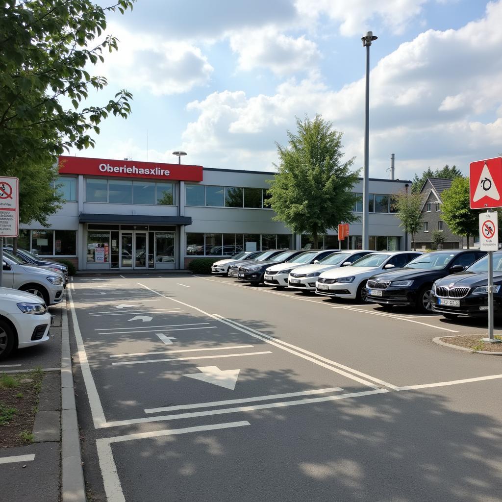 Parkplatz in Oberhausen in der Nähe des Ordnungsamtes