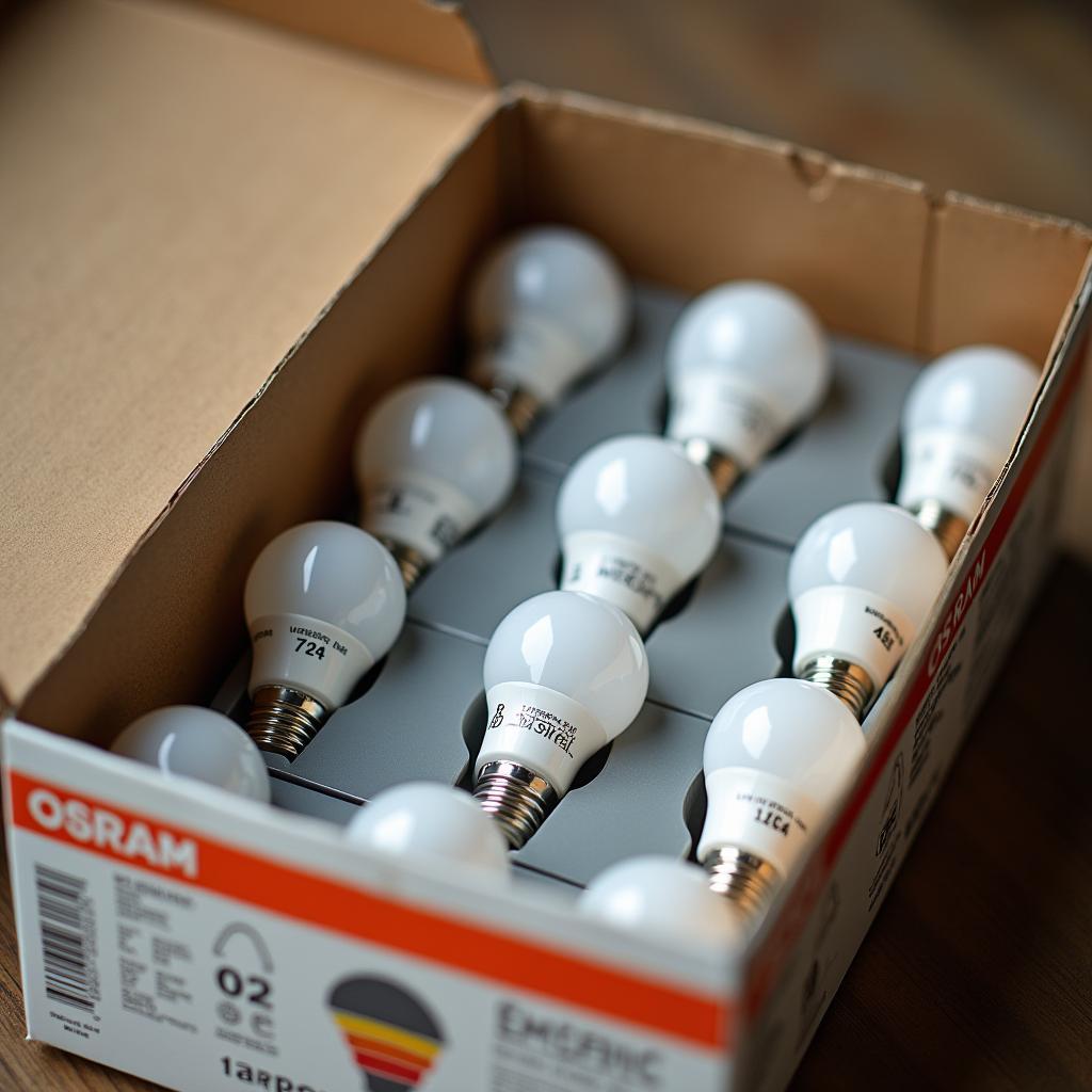 Übersicht über den Inhalt einer Osram Lampenbox