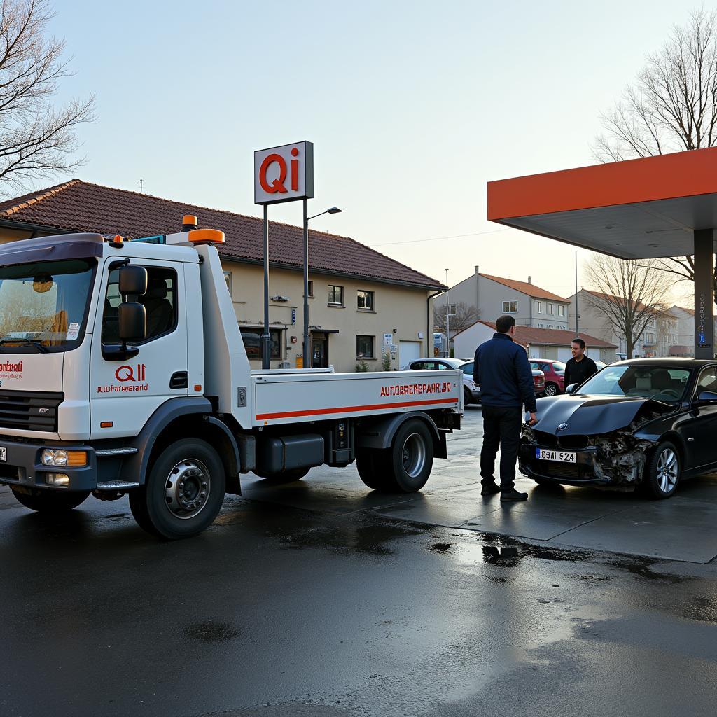 Schnelle Pannenhilfe an der Q1 Tankstelle Laatzen durch Autorepairaid