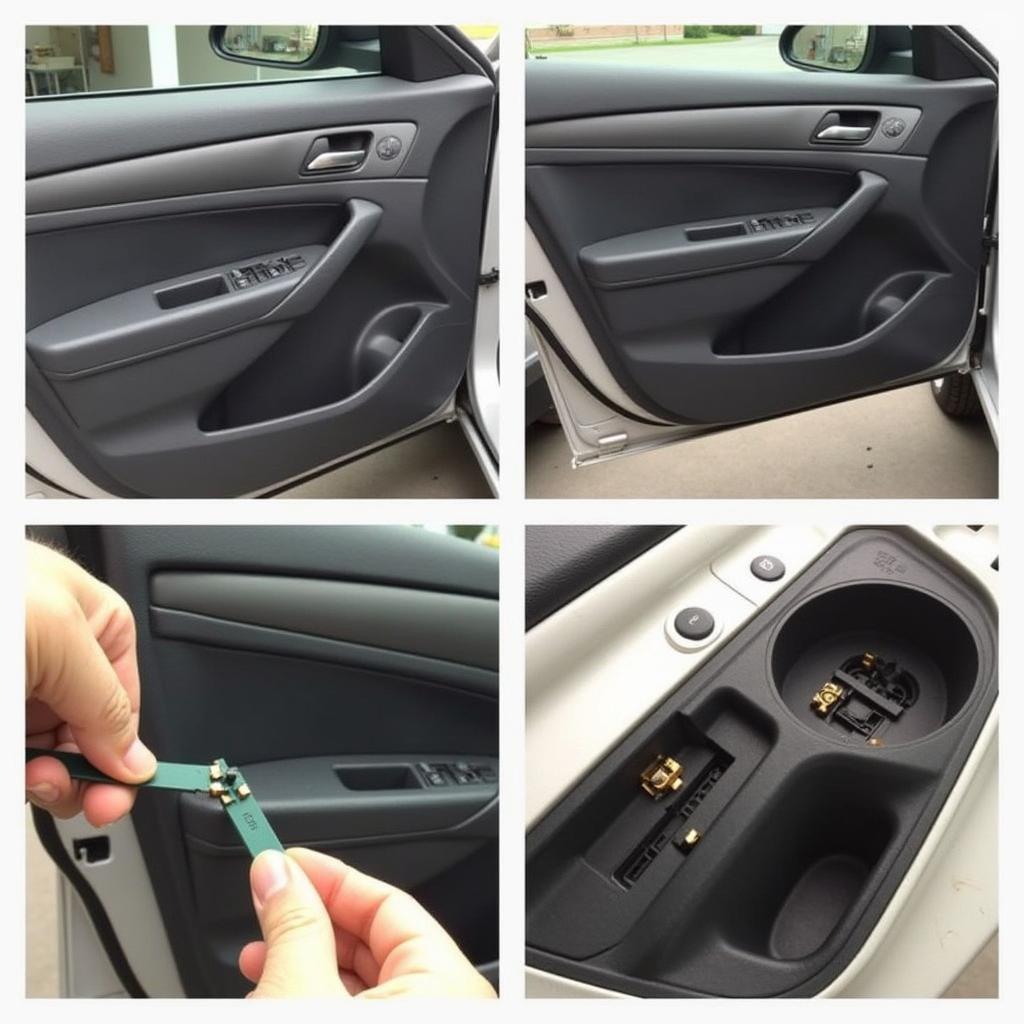 Technician Inspecting a VW Passat B6 Trunk Lid