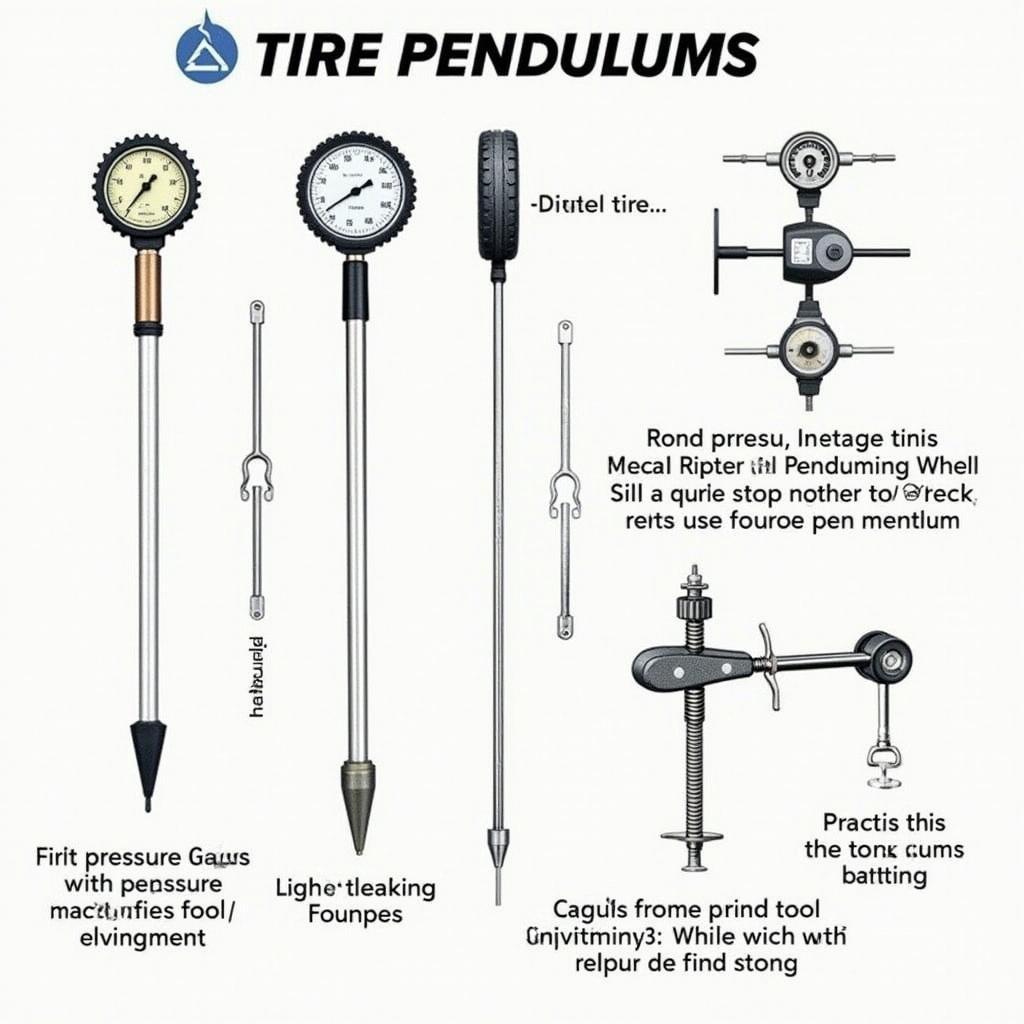 Verschiedene Pendeltypen in der Autowerkstatt