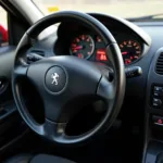 Peugeot 206 CC Innenraum: Blick auf das Cockpit