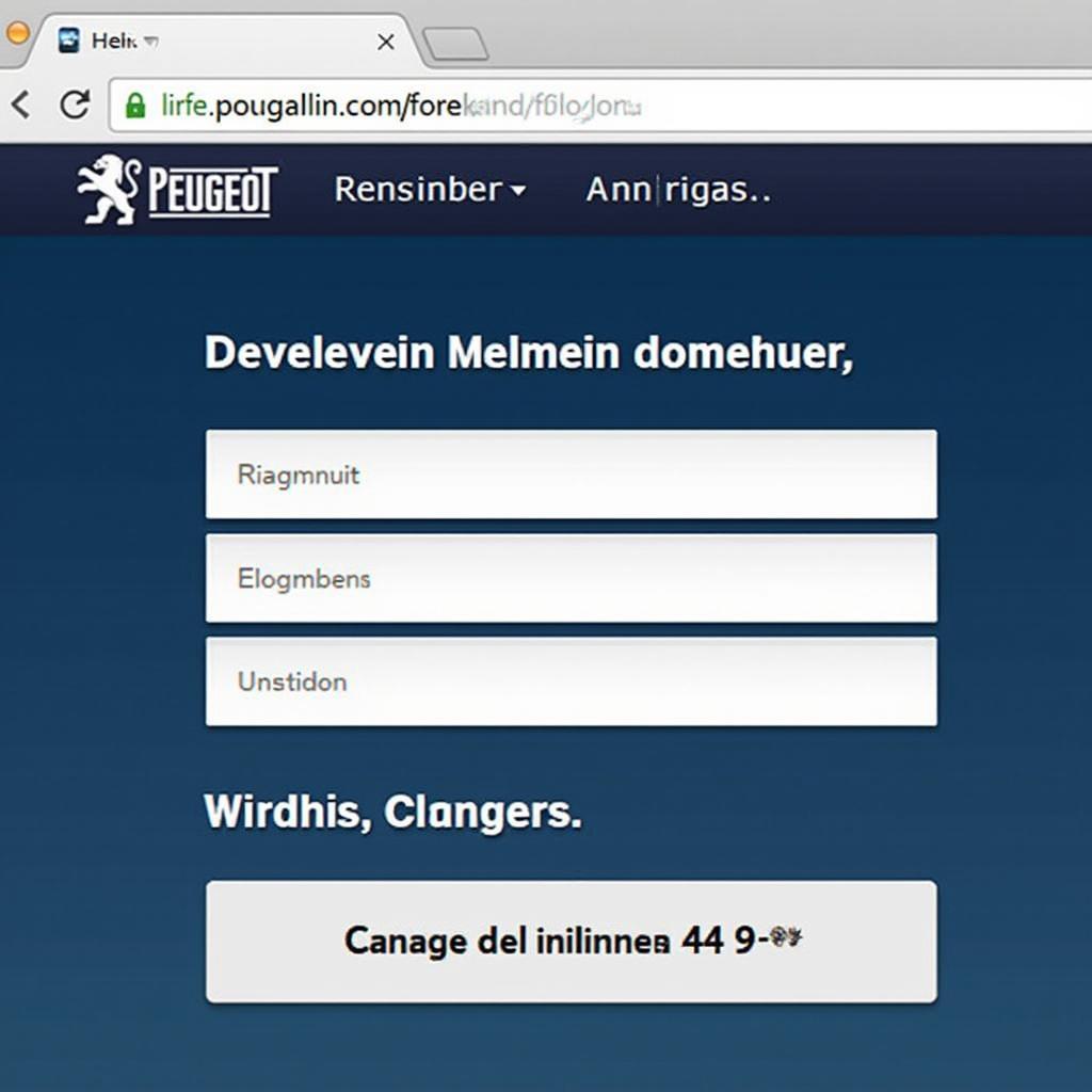 Peugeot Deutschland Kontakt Website: Screenshot der Kontaktseite mit Formular und Hotline-Nummer