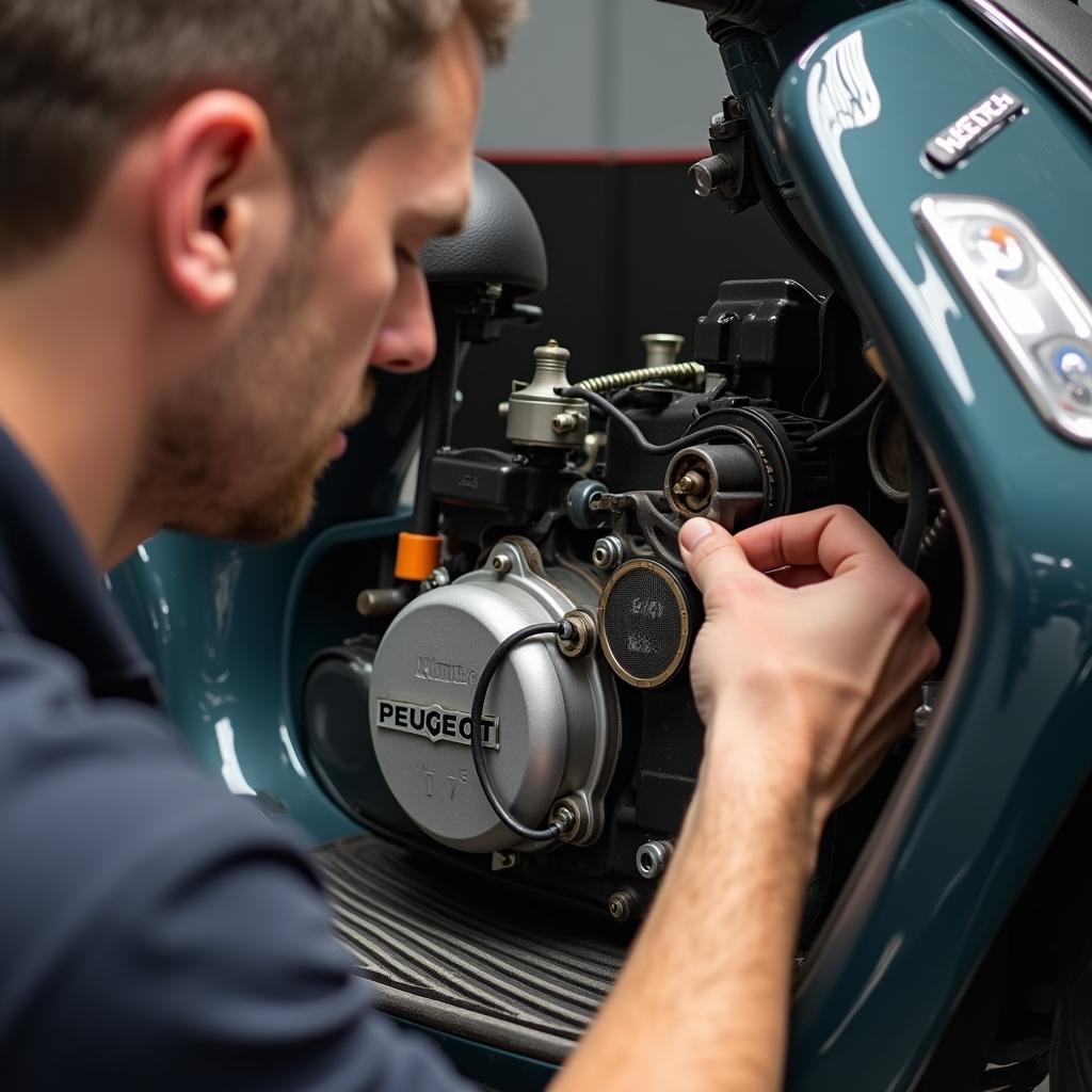 Motorcheck beim gebrauchten Peugeot Roller 125