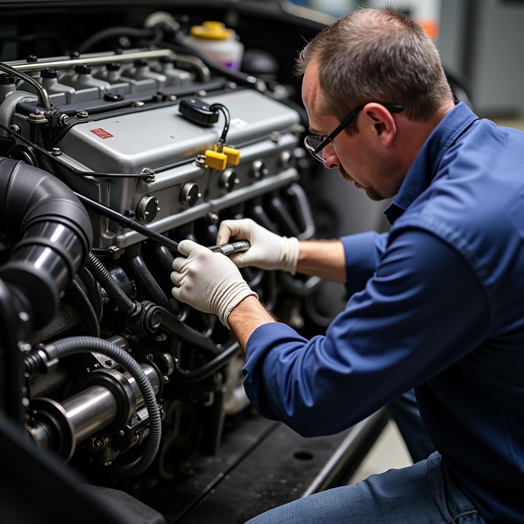 Réparation du moteur V10 TDI de la Phaeton