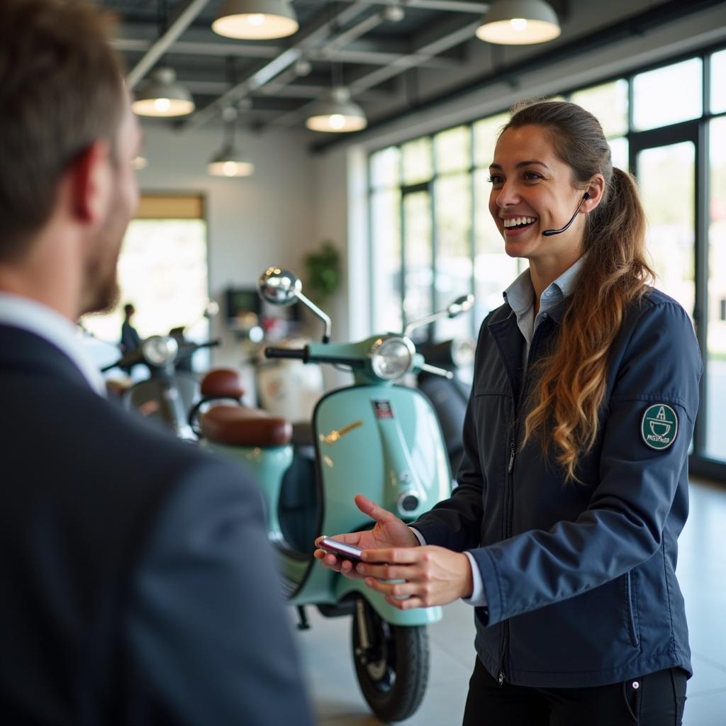 Klantenservice en werkplaats voor Piaggio Rollers