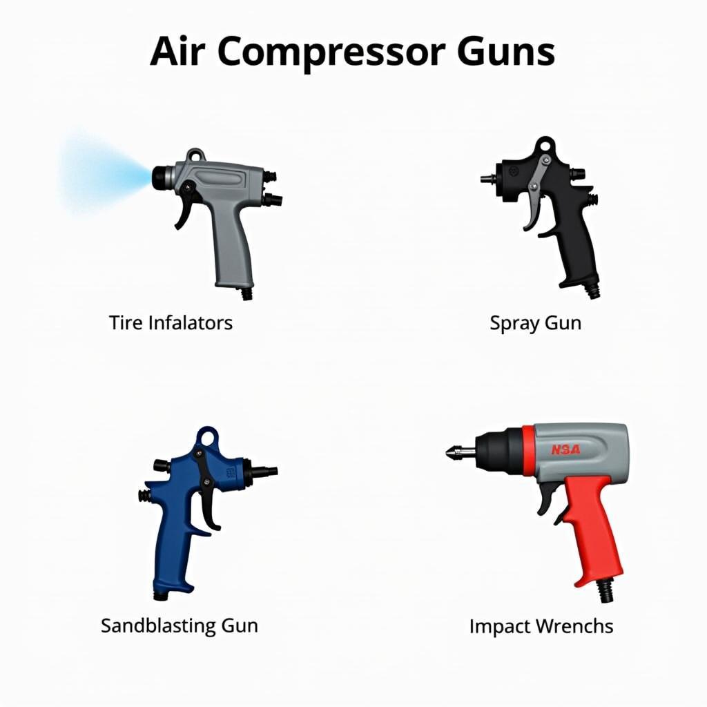 Pistole für Kompressor Typen