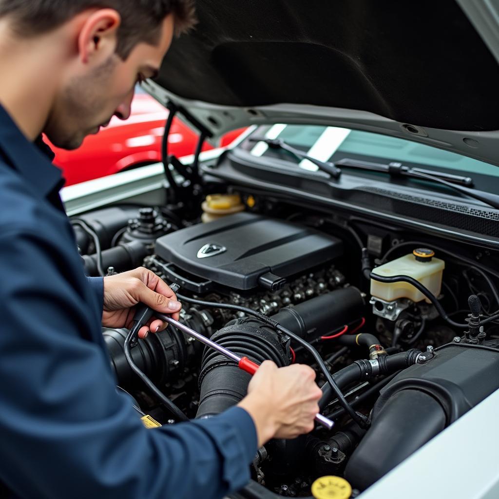 Reparatur eines Pontiac Motors