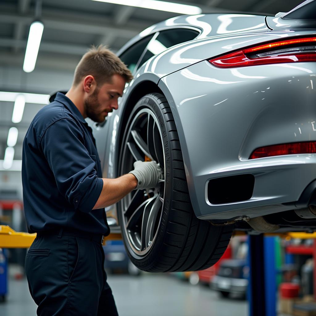 Porsche Automatik Wartung in der Werkstatt