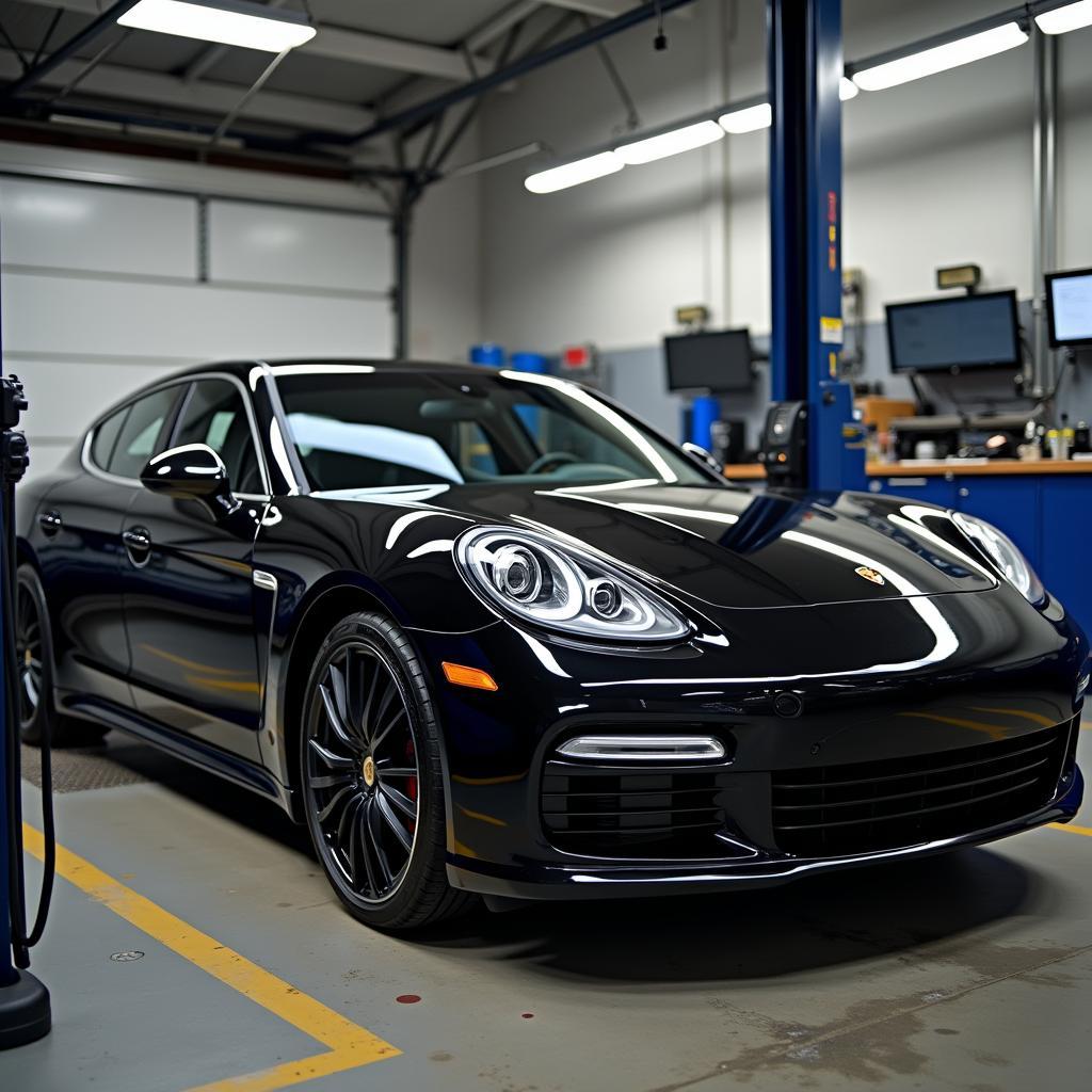 Porsche Panamera in der Werkstatt