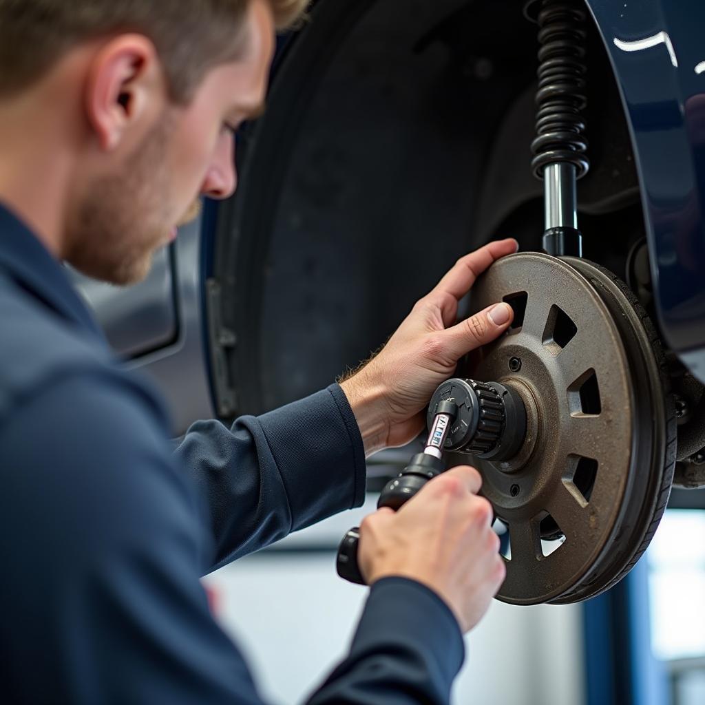 Diagnose von Räder Wicke in der Werkstatt