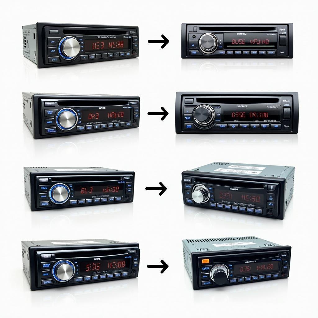 Evolution des Autoradios von Kassette zu Smart-Display