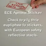 ECE-Prüfnummer auf reflektierenden Aufklebern