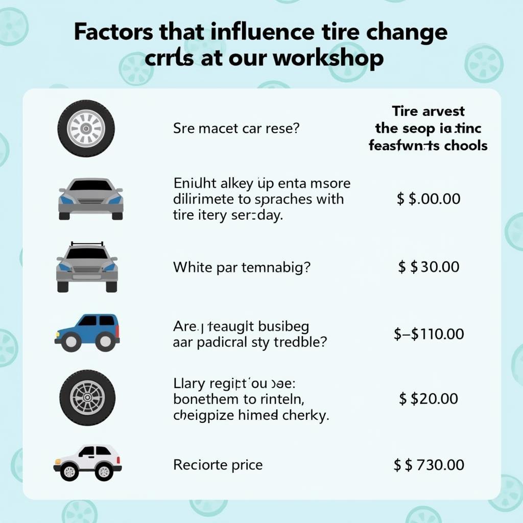 Faktoren die Reifenwechsel Werkstatt Kosten beeinflussen