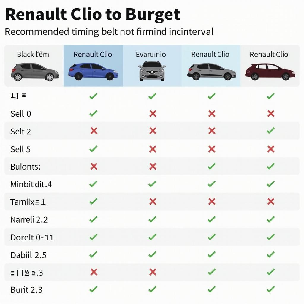 Intervallo di sostituzione cinghia distribuzione Renault Clio