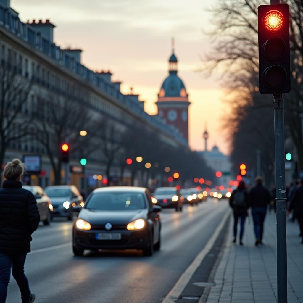 Gefährliche Situation bei einem Rotlichtverstoß in Berlin