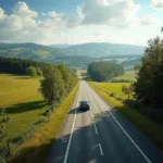 Sächsische Tourenfahrer genießen die malerische Landschaft.