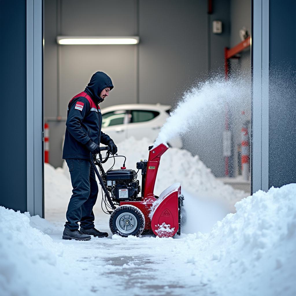 Schneefräse für Werkstatt im Winter: Sicherheit und Effizienz