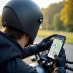 Schuberth SC1 Bluetooth Navigation auf dem Motorrad