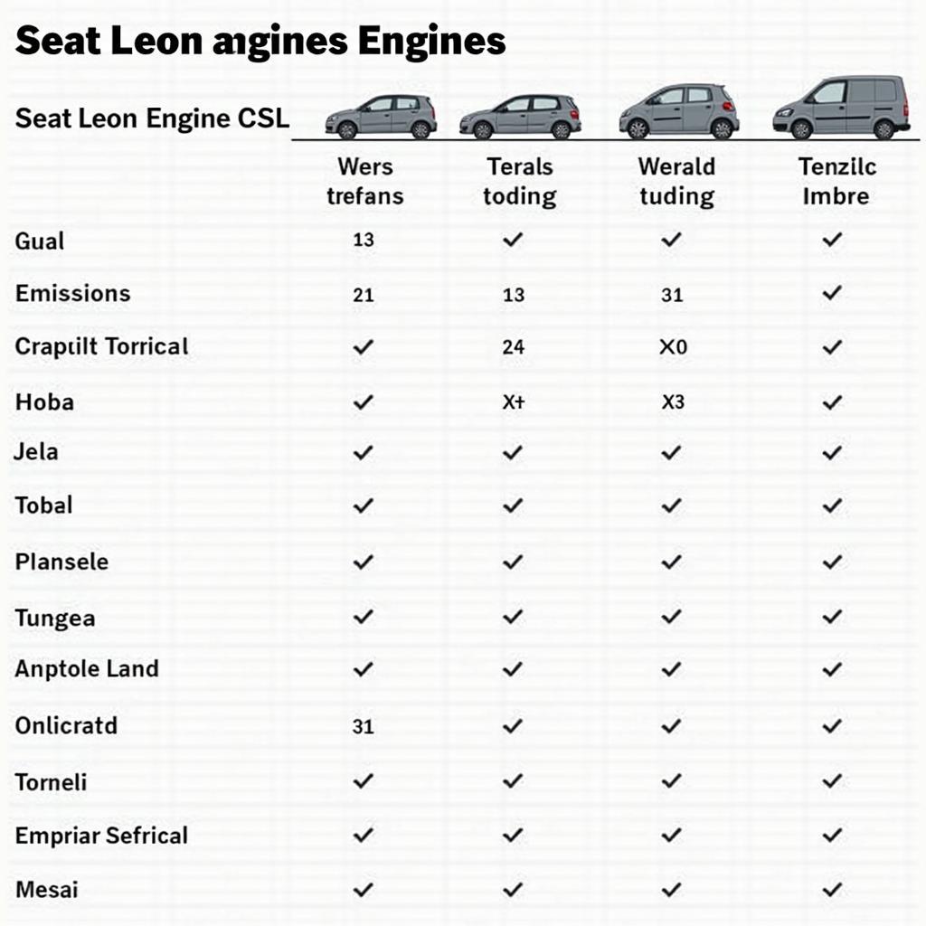 Comparaison des moteurs de la Seat Leon