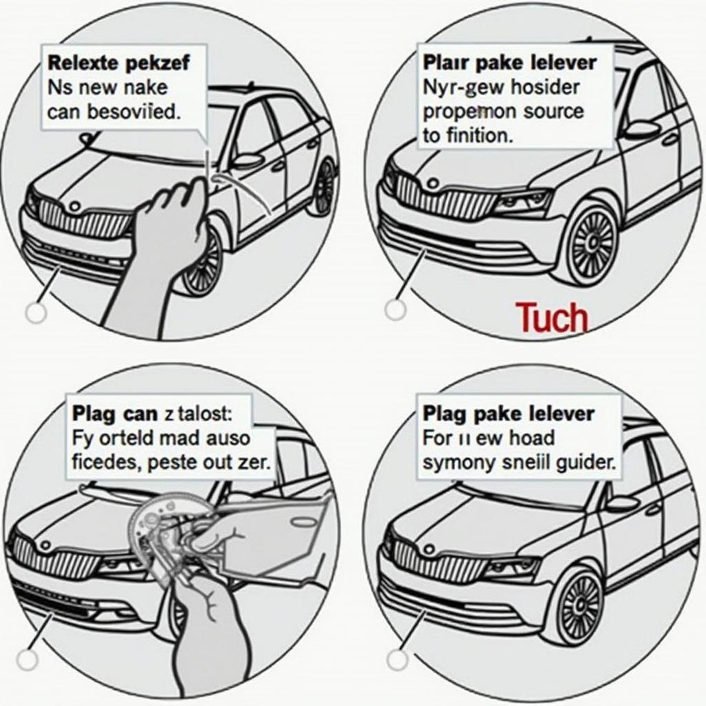 Trava de segurança do capô do Skoda