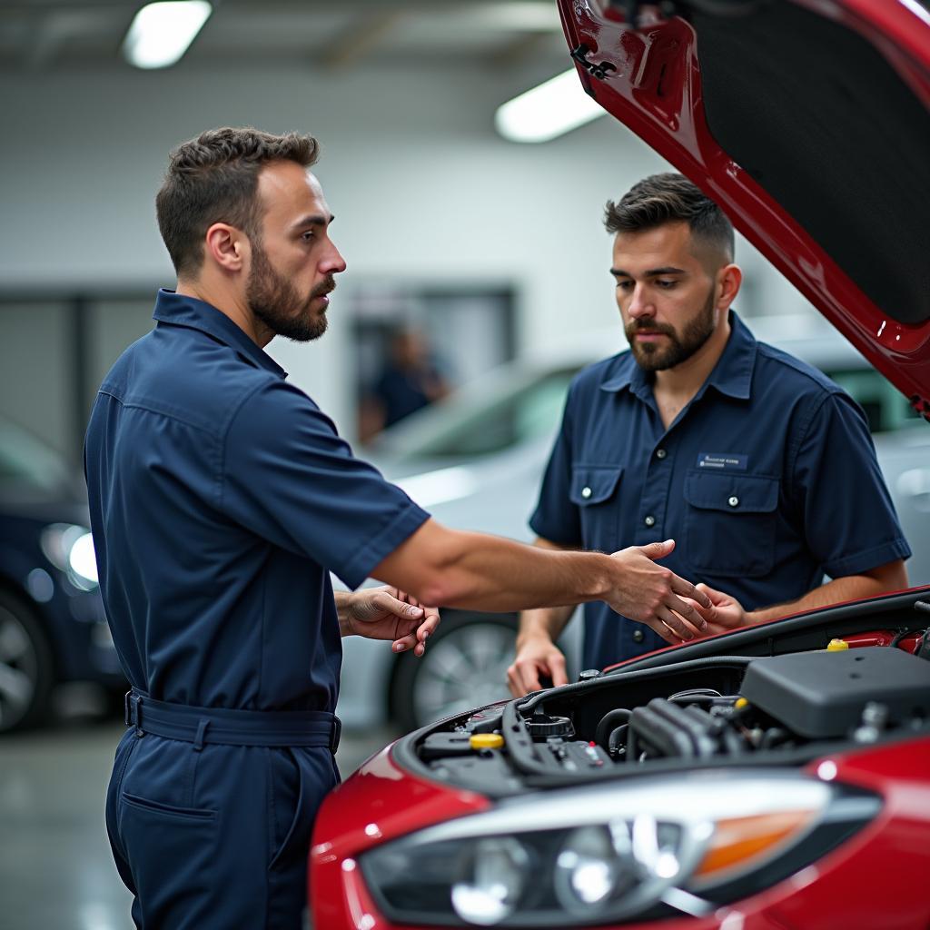 Effektive Kommunikation zwischen Mechaniker und Kunde in der Autowerkstatt