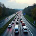 Aktuelle Verkehrslage auf der A8 bei Pforzheim Richtung Karlsruhe