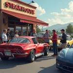 Auto-Treffen beim Steakhaus Altwied