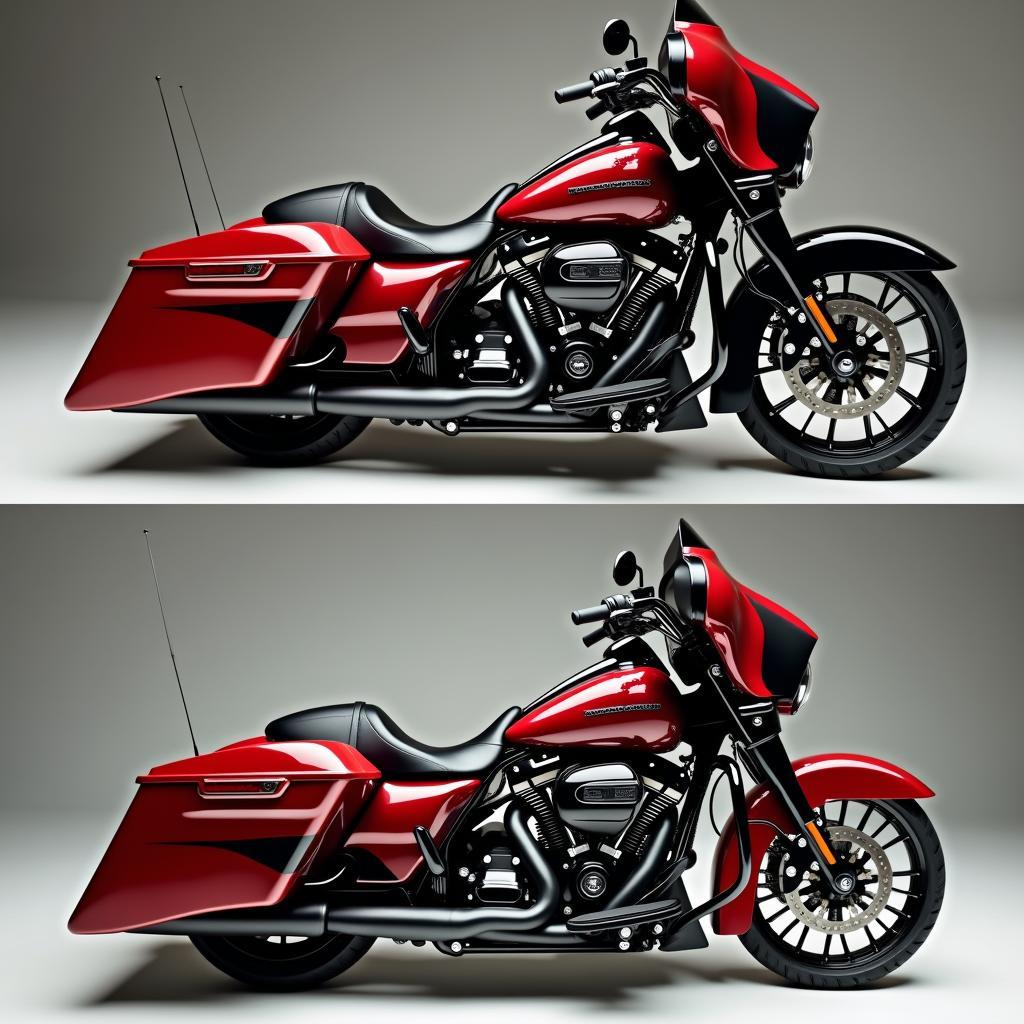 Fertig umgebaute Street Glide im Bagger-Style