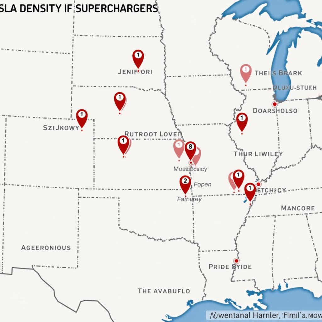 Tesla Supercharger Standorte auf der Karte