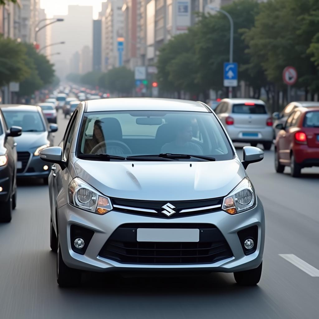 Suzuki Celerio Automatik im Stadtverkehr