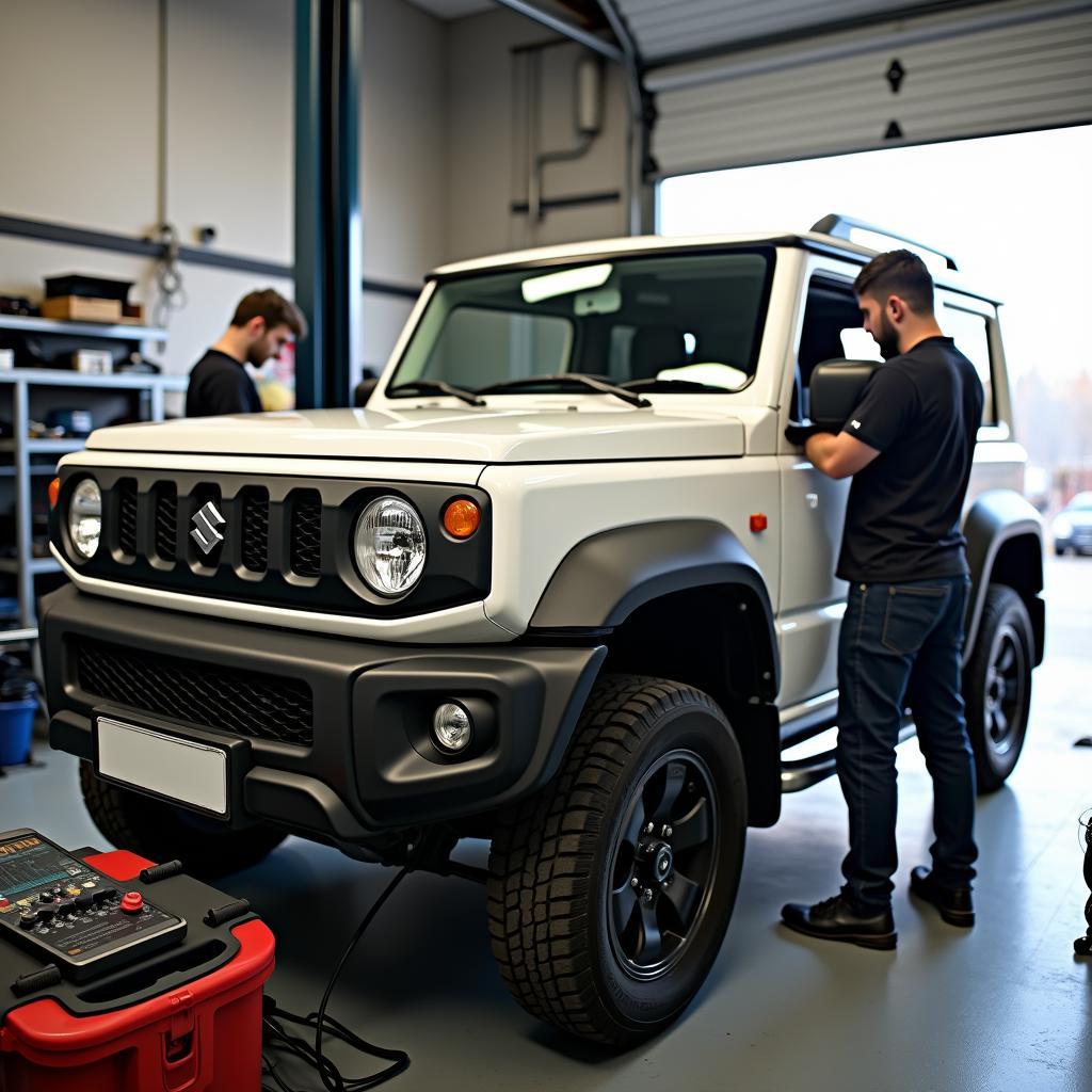 Suzuki Jimny 5-Pintu di bengkel