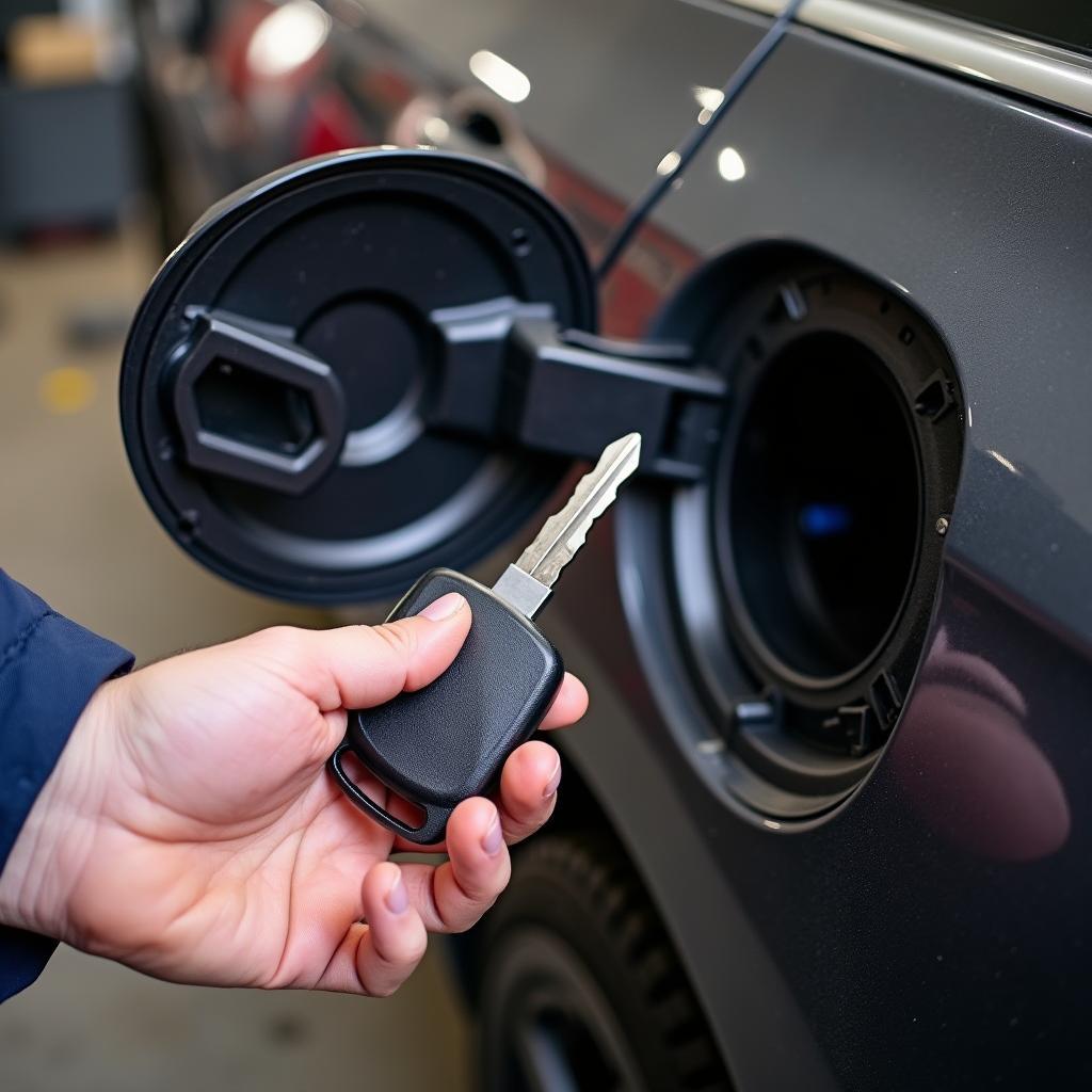 Tankdeckel Schlüssel gebrochen Reparatur