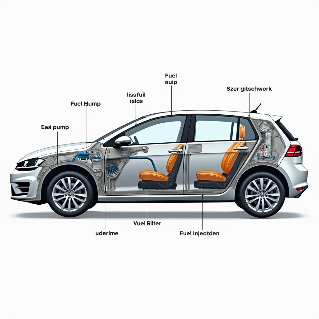 Technik des Tankens im Auto