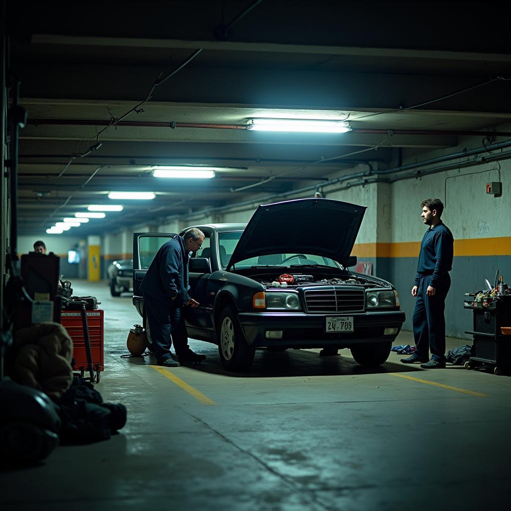 Herausforderungen bei Autoreparaturen in der Tiefgarage Biegel