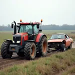 Traktor Abschleppt Pannenauto