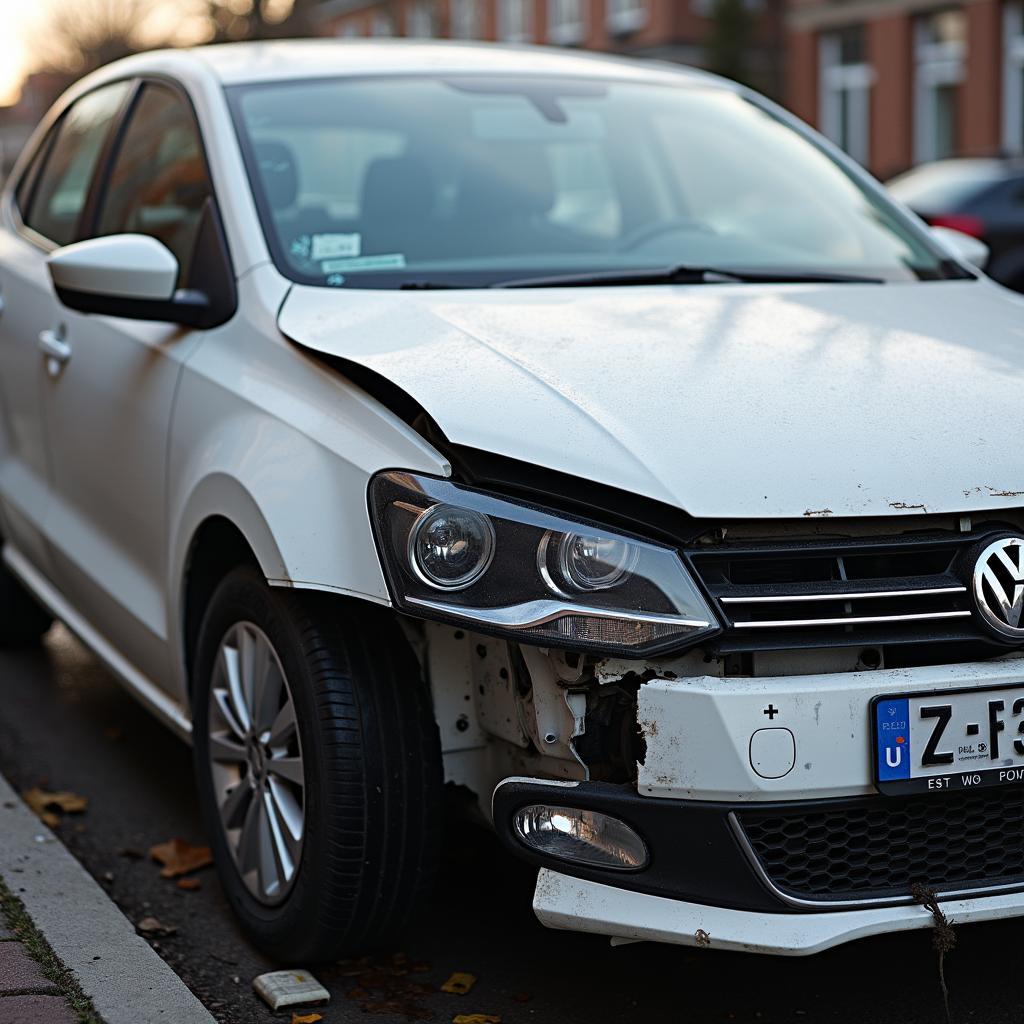 Unfall mit abgelaufenem TÜV: Auto mit Schaden