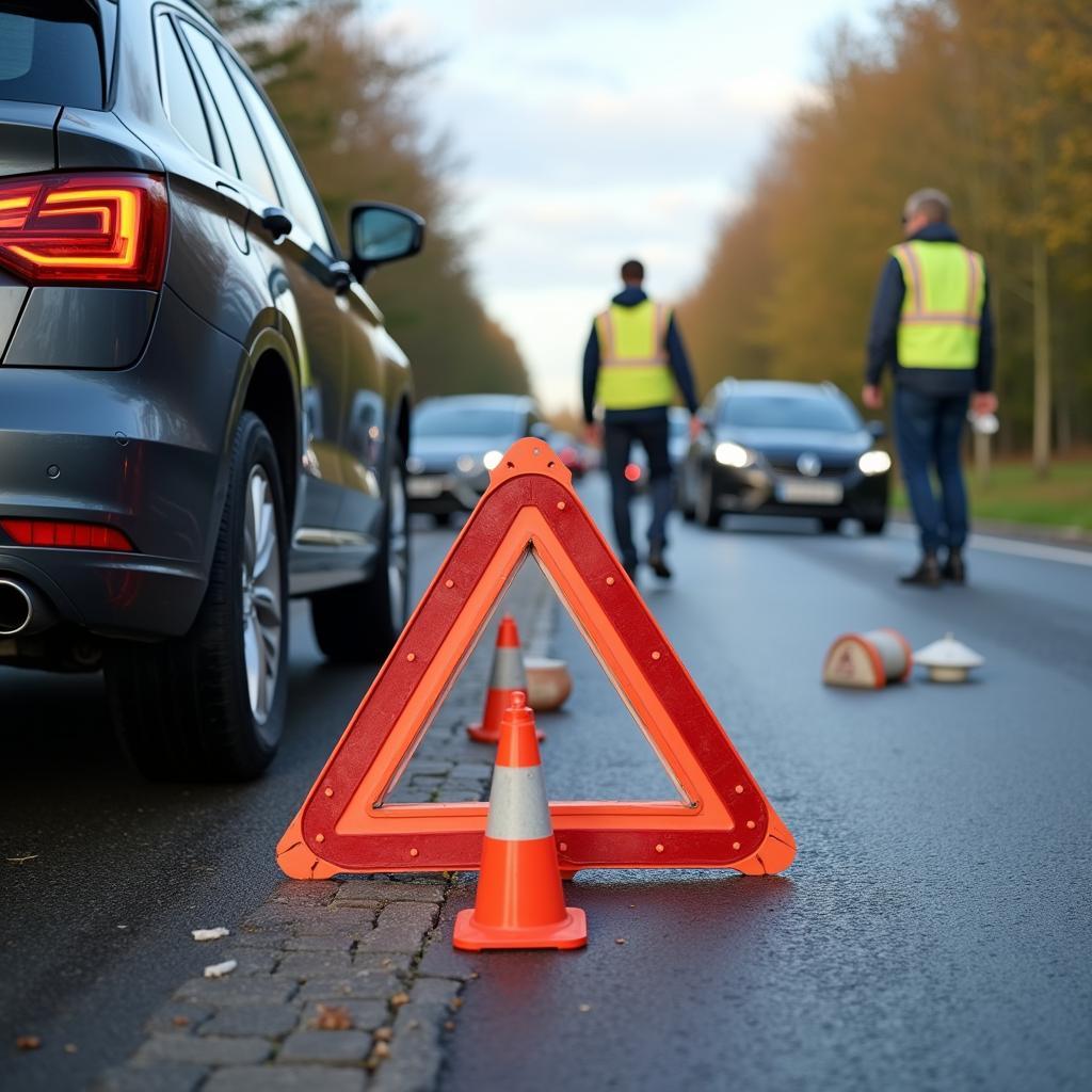 Sicherung der Unfallstelle in Bad Krozingen