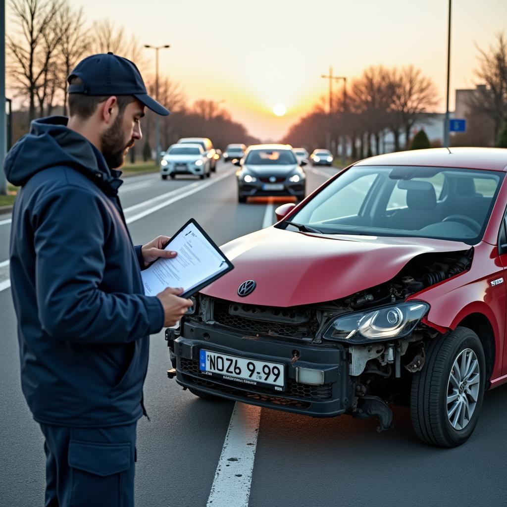 Analyse eines Unfalls aufgrund von Vorfahrtsverletzung