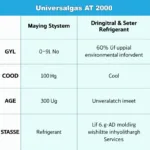 Vergleich von Universalgas AT 2000 mit anderen Kältemitteln