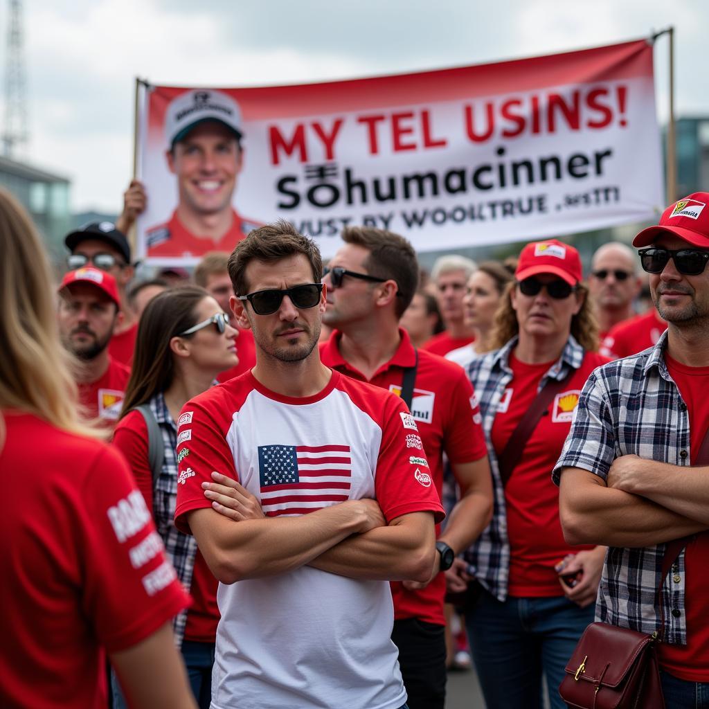 Fans drücken ihre Unterstützung für Michael Schumacher und seine Familie aus.