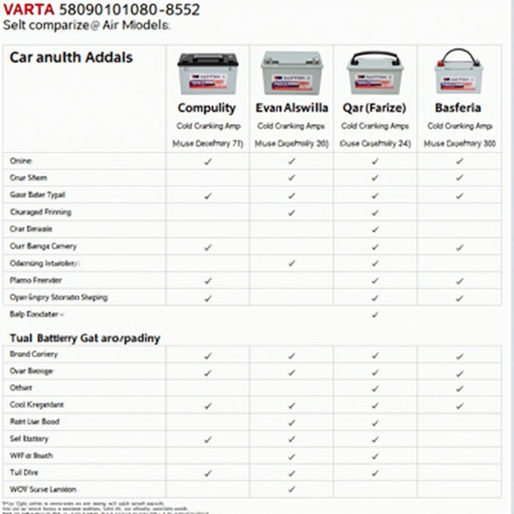 Vergleich der VARTA 580901080D852 mit anderen Batteriemodellen hinsichtlich Kapazität und Kaltstartstrom