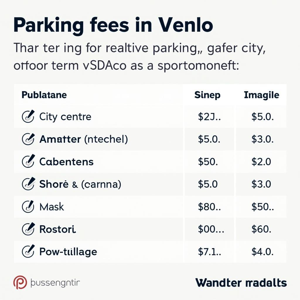 Parkgebühren und Tarife in Venlo